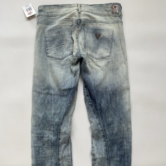 Guess Women’s Moto Zip Skinny Jeans In Light Wash Size 27 - Picture 11 of 13